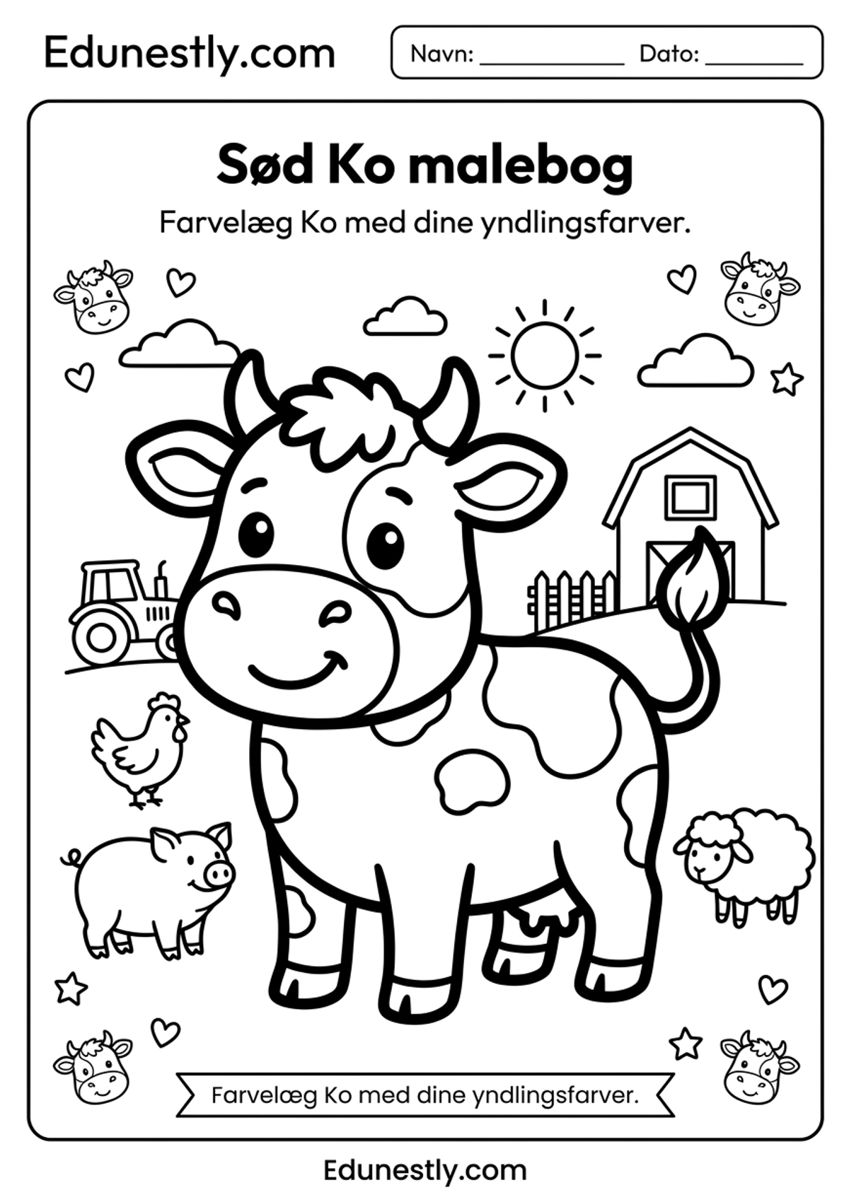 Sød Ko malebog