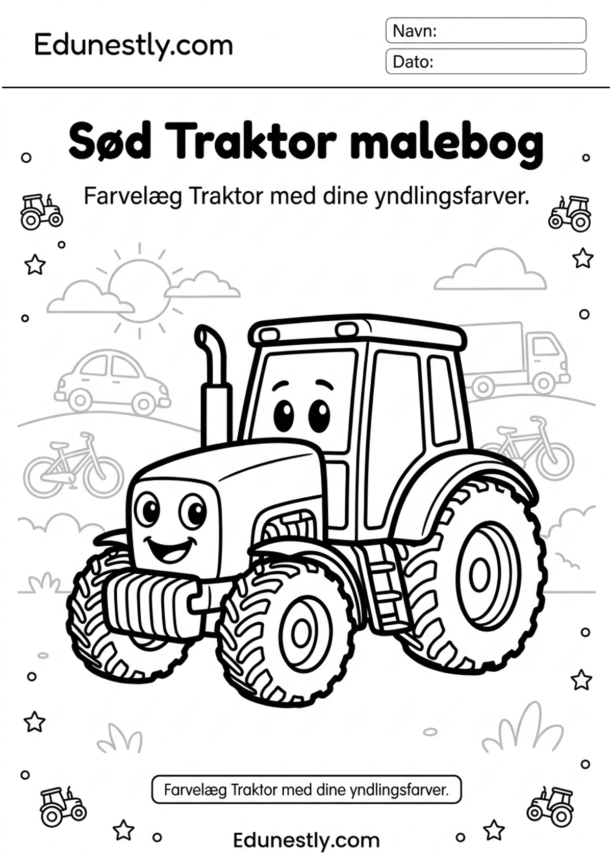 Sød Traktor malebog