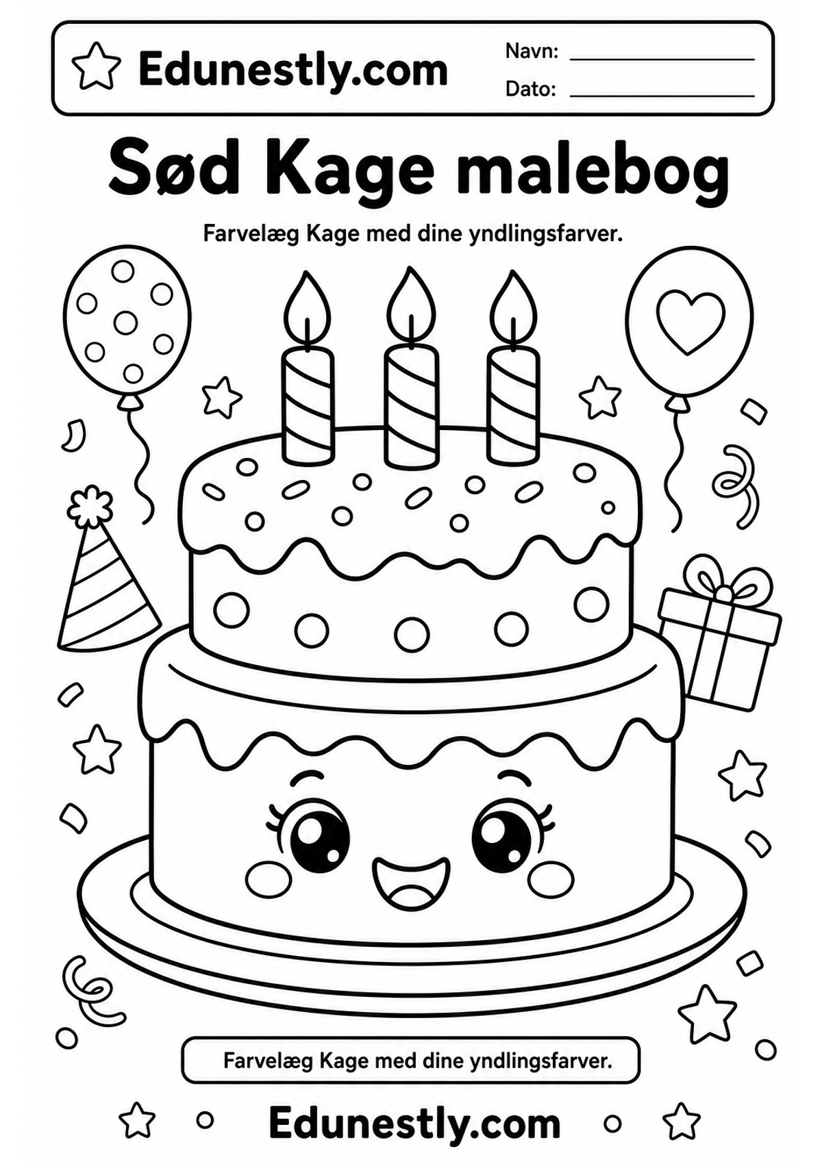 Sød Kage malebog
