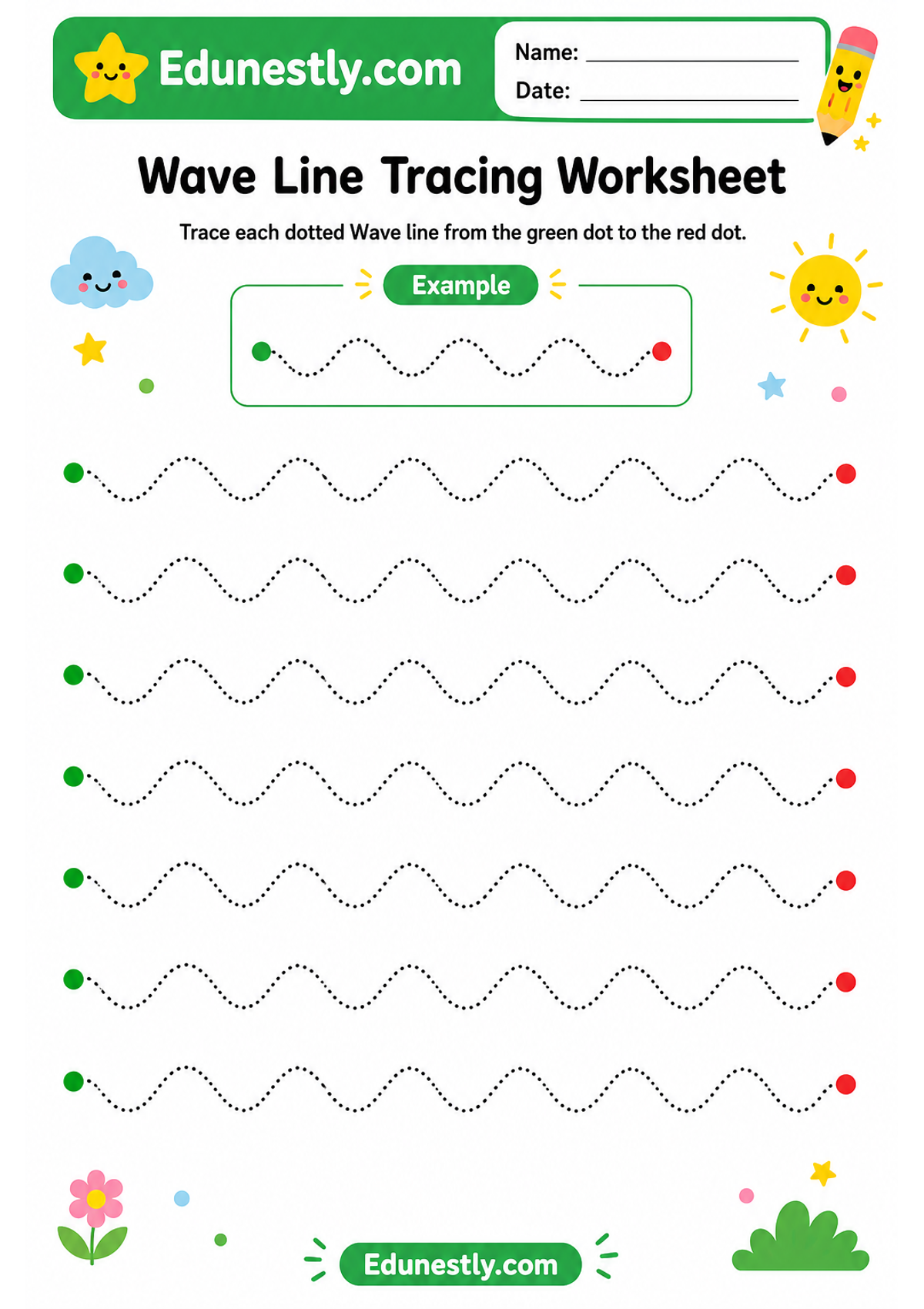 Wave Line Tracing Worksheet