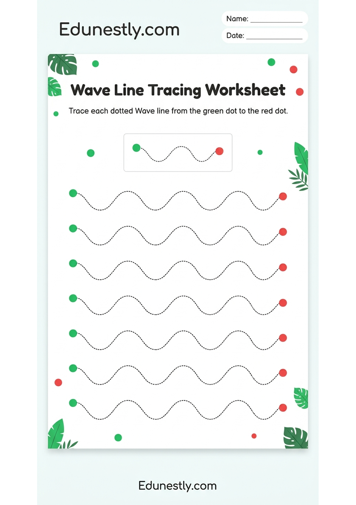 Wave Line Tracing Worksheet