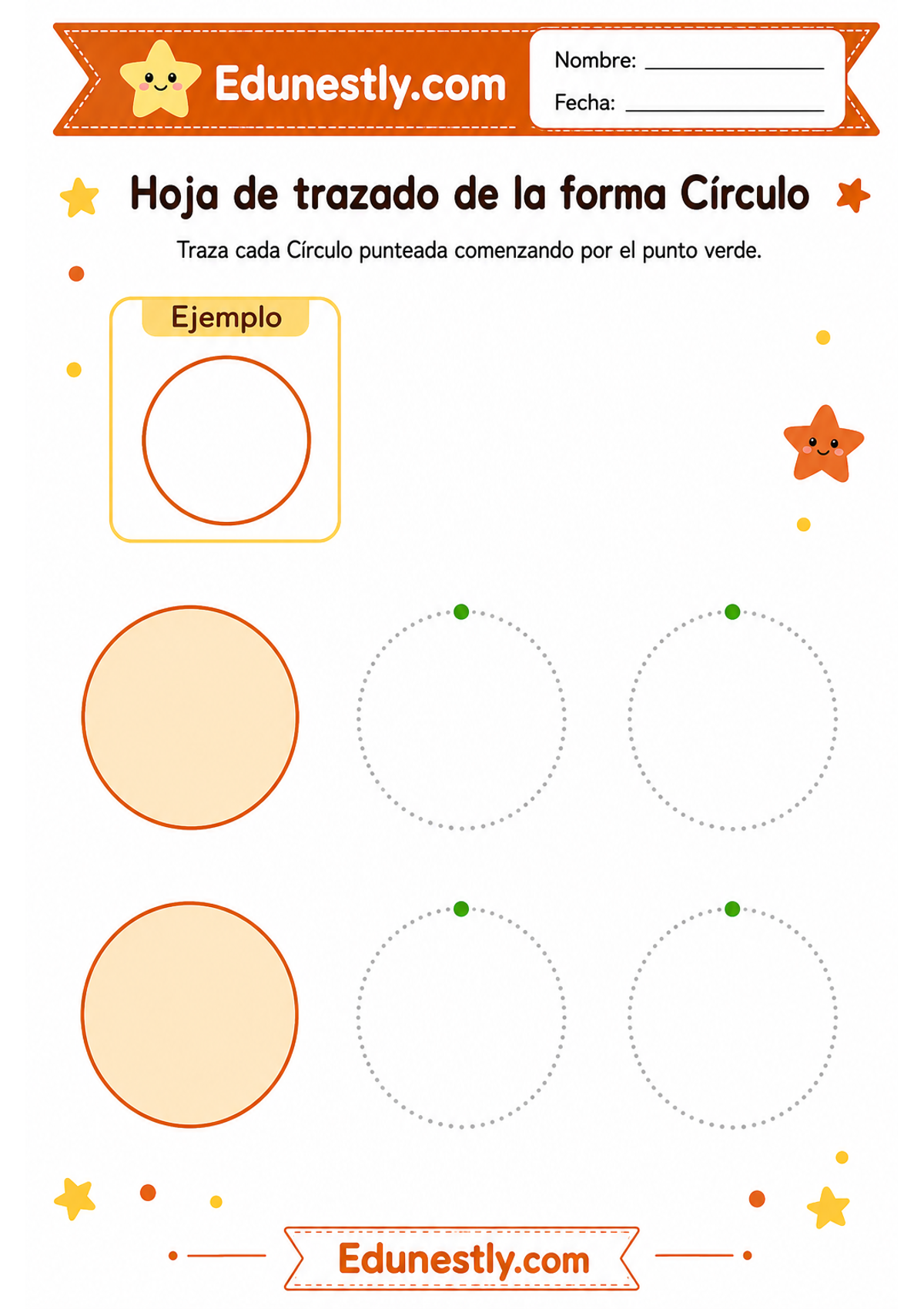 Hoja de trazado de la forma Círculo