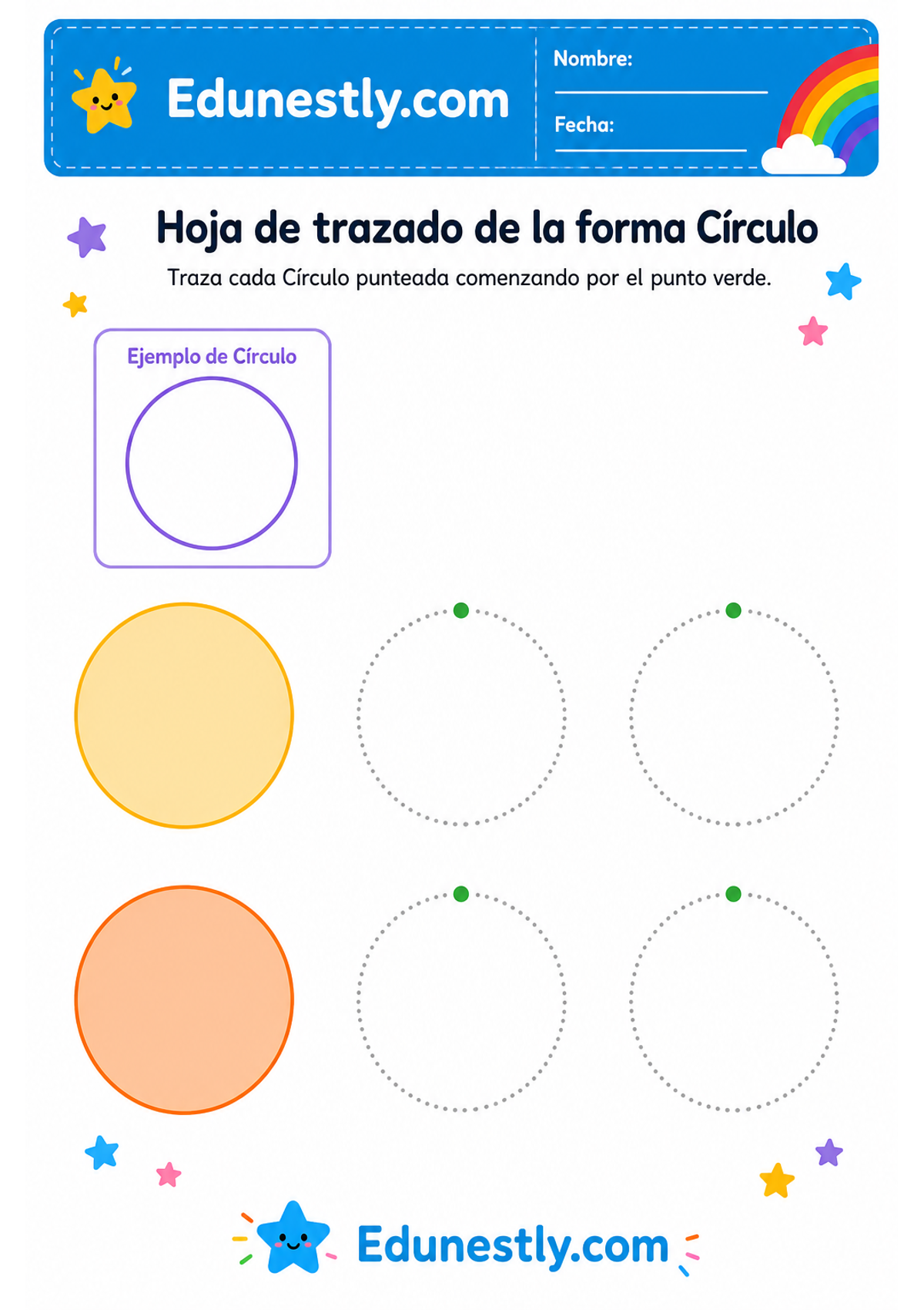Hoja de trazado de la forma Círculo