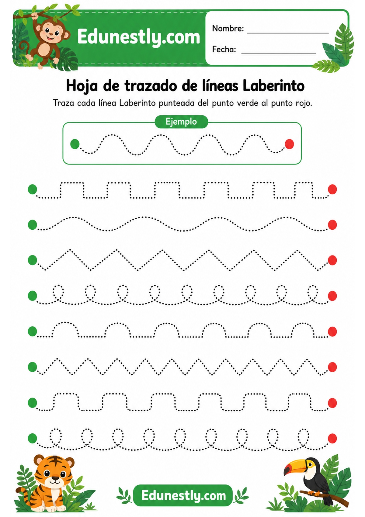Hoja de trazado de líneas Laberinto