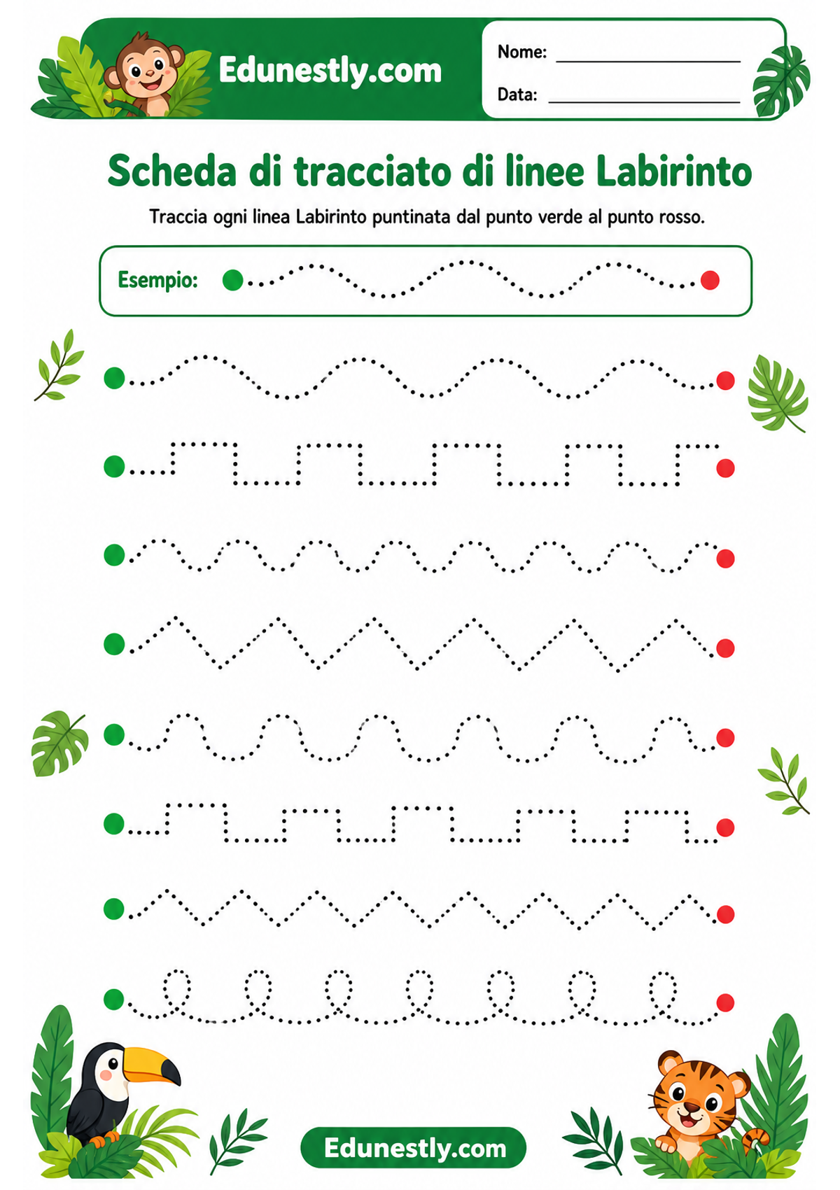 Scheda di tracciato di linee Labirinto